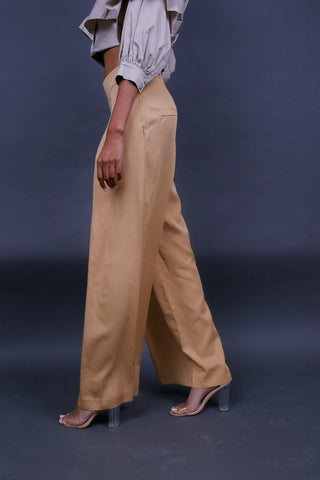 PALAZZO CAMEL TROUSERS