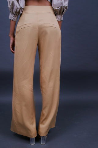 PALAZZO CAMEL TROUSERS